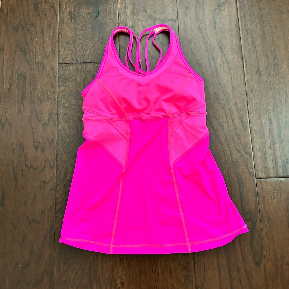 Lululemon tank top size 6 hot pink